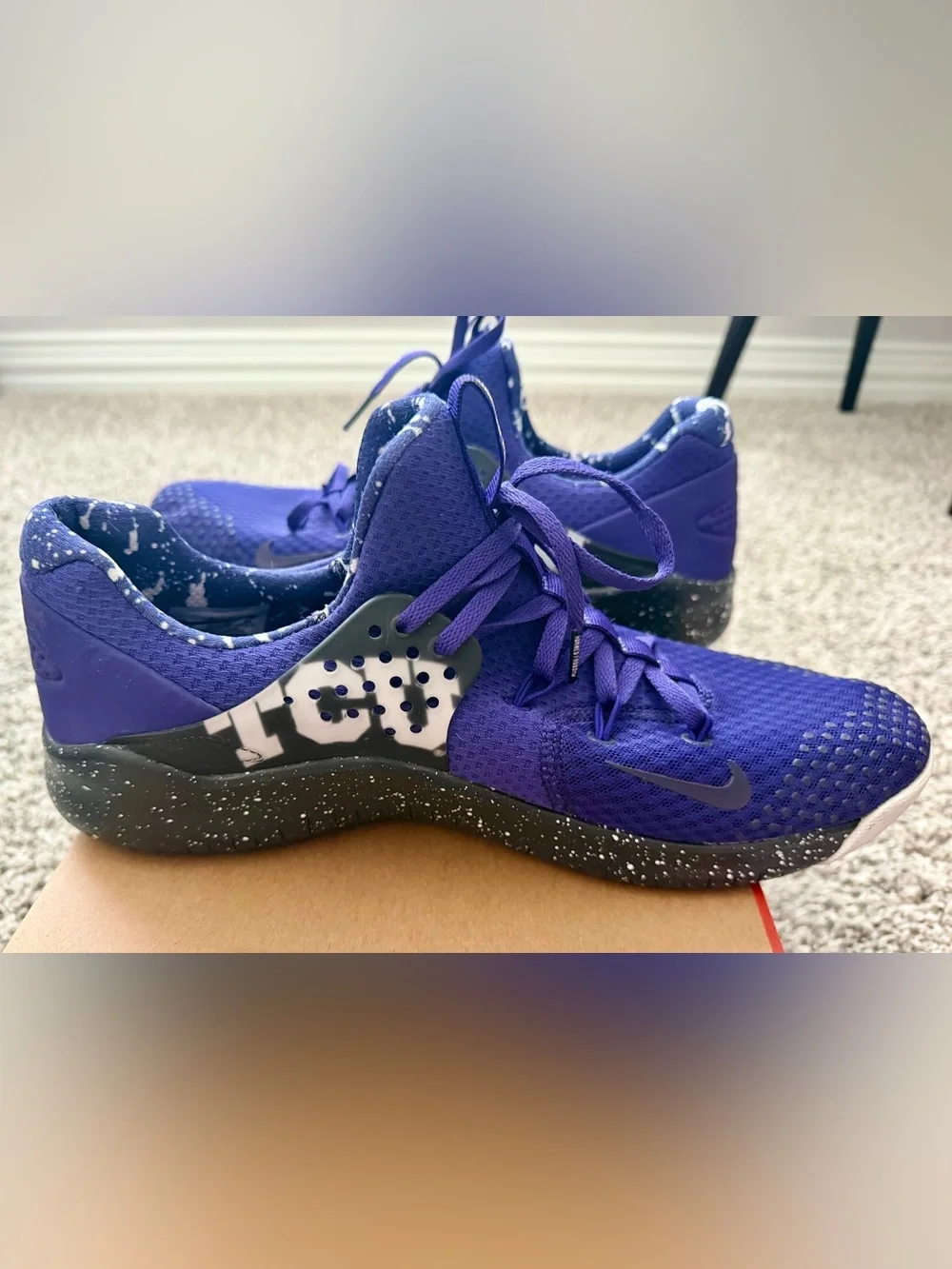 Nike Free TR 8 Mens Size 12 TCU Horned Frogs Purple Running Shoes